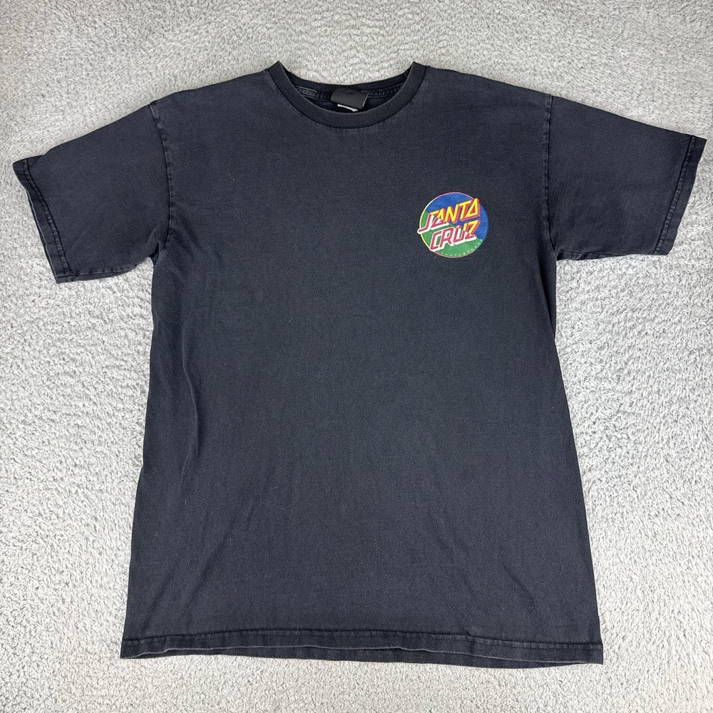 Santa Cruz Nhs Shirt Mens Medium Black Graphic T Shirt Short‎ Sleeve